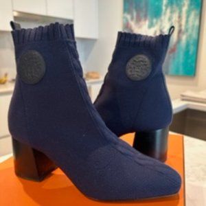 Hermes Volver 60 Ankel Boot Bleu Diplomatique